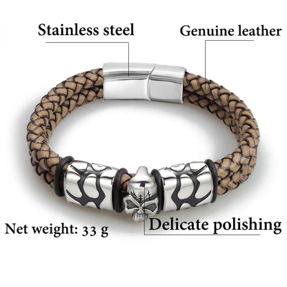 Obsidian Skull Bracelet