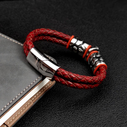 Obsidian Skull Bracelet