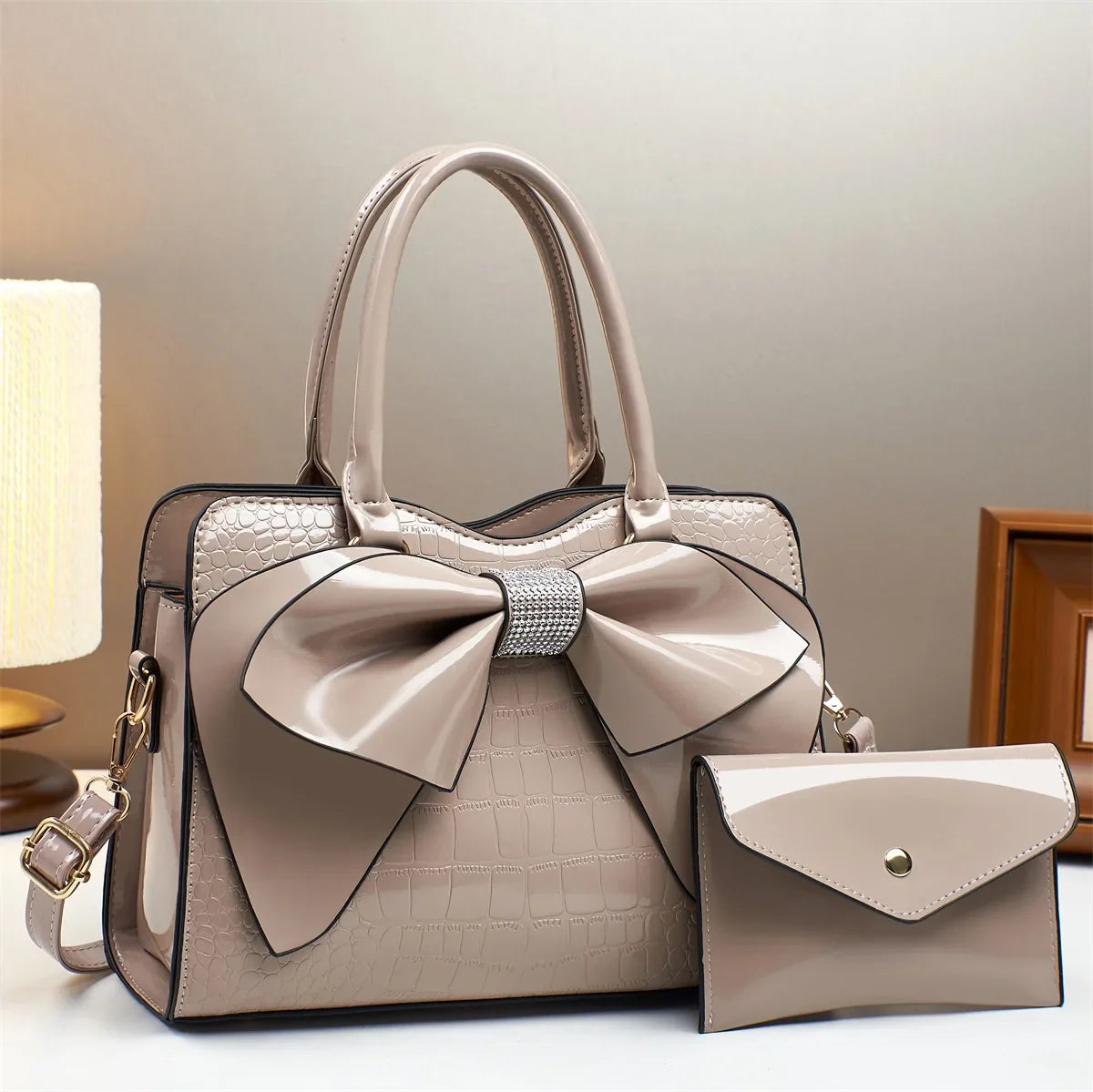 Bow Embellished Handbag