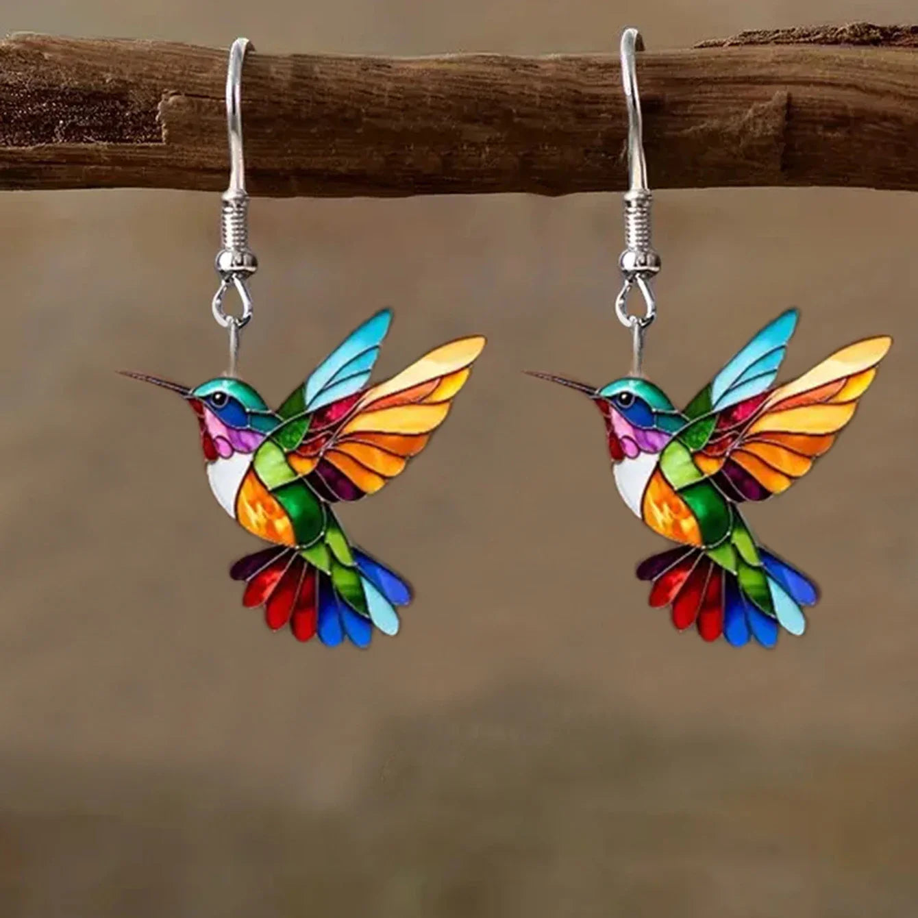 Humming Bird Prism Earrings