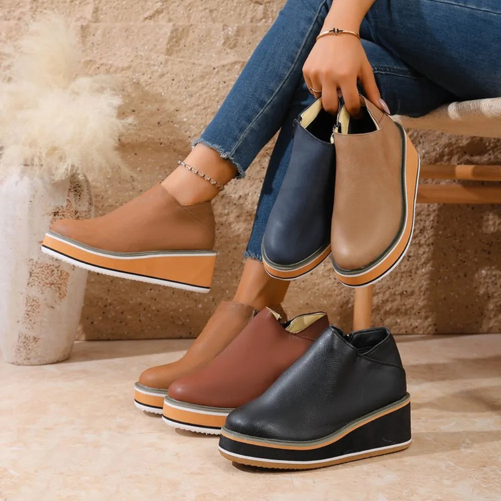 Adalene Wedge Ankle Boots