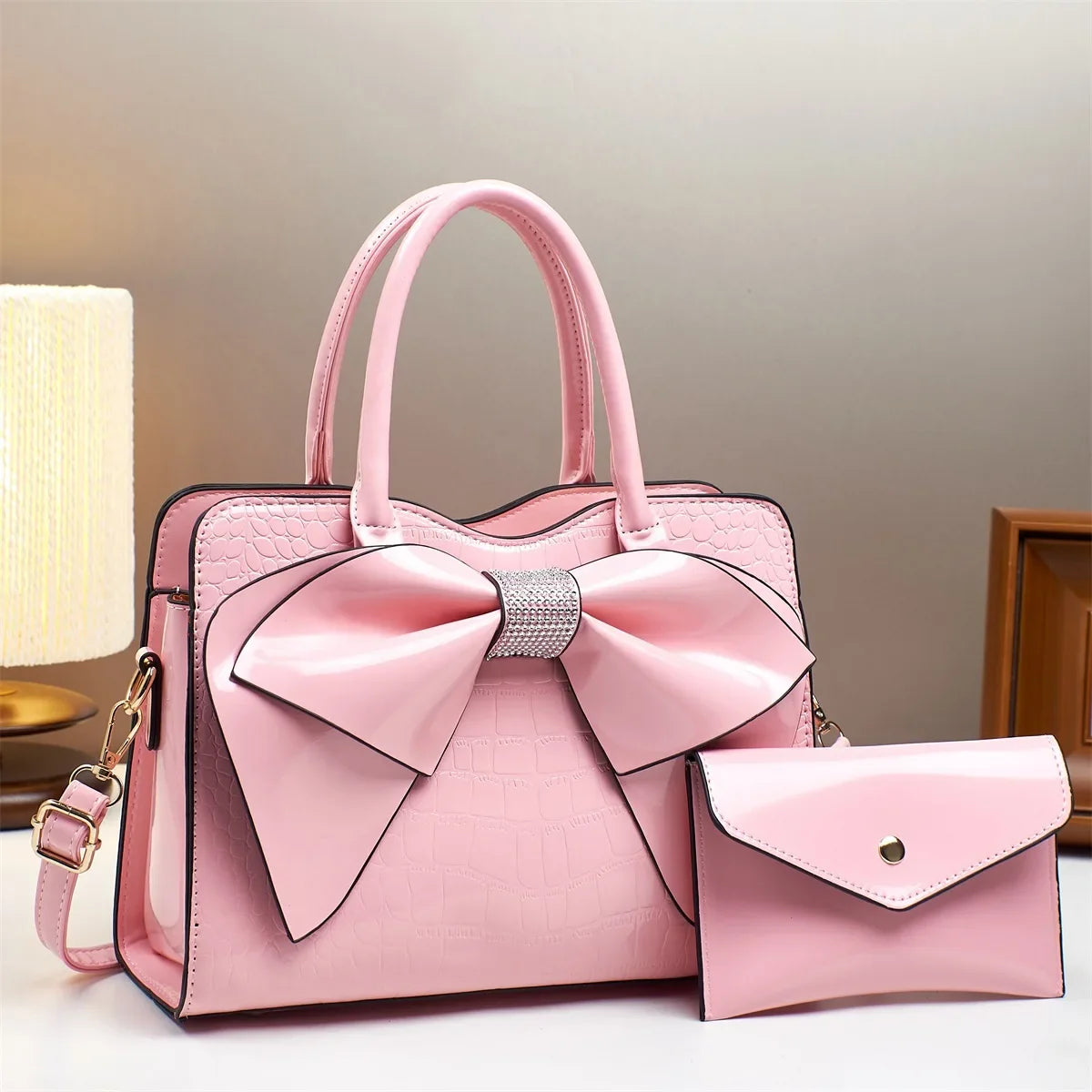 Bow Embellished Handbag