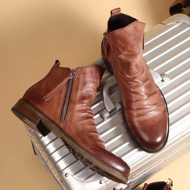 Enigma Genuine Leather Chelsea Boot