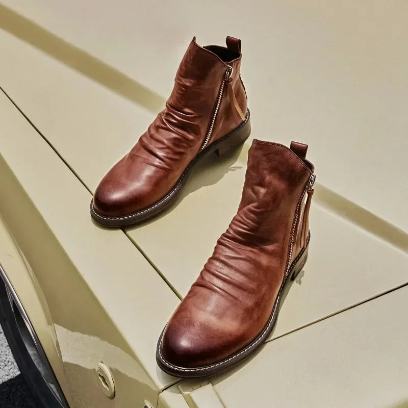 Enigma Genuine Leather Chelsea Boot