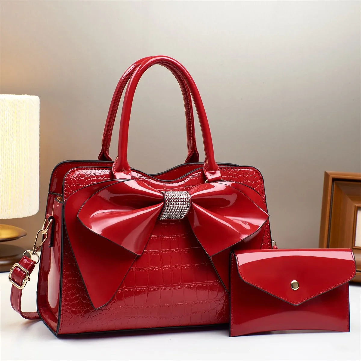 Bow Embellished Handbag