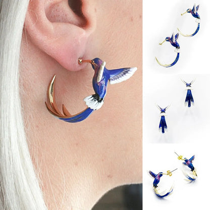 Humming Bird Drop Earrings